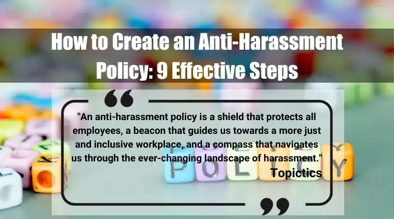 How to create anti-harassment policy